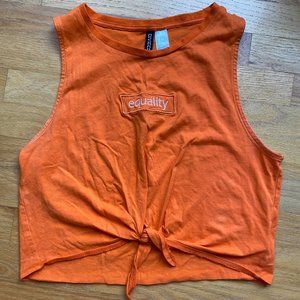 Cute Orange Equality Crop Top